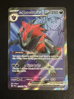 N's Zoroark ex 175/159 Pokemon Journey Together Ultra Rare Full Art Holo NM - Image 1