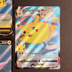 Surfing Pikachu 5 NM Flying V VMAX Pokemon Celebrations XY Evolutions Card 25th - Image 3
