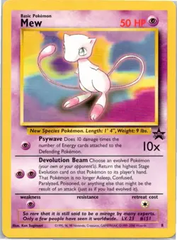 Pokemon Card Mew 8 WOTC Black Star Promo NM - Image 1