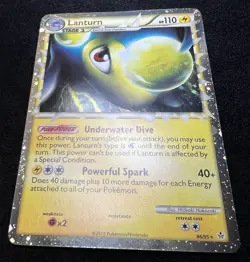 Lanturn Prime 86/95 Unleashed Ultra Rare Holo Pokemon Card - LP - Image 3