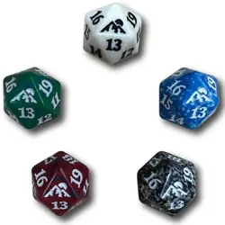MTG 20-SIDED LIFE COUNTER DICE COMPLETE SET of 5 Kamigawa Neon Dynasty NEO - Image 1