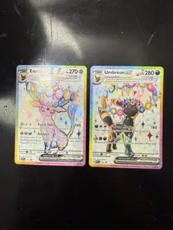Pokemon Prismatic Evolutions - Umbreon EX Promo 176 & Espeon EX Promo 176 - Image 1