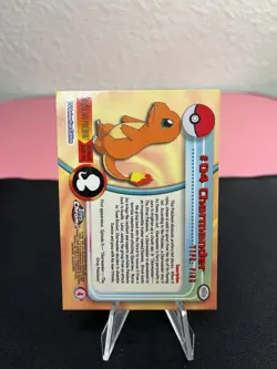 CHARMANDER #04 2000 TOPPS CHROME SERIES 1 HOLO FOIL POKEMON TV ANIMATION CARD NM - Image 3