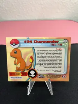 CHARMANDER #04 2000 TOPPS CHROME SERIES 1 HOLO FOIL POKEMON TV ANIMATION CARD NM - Image 4