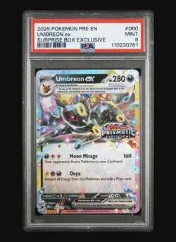 Pokemon Prismatic Evolutions: Umbreon EX #060/131 Suprise Box Exclusive - PSA 9 - Image 1