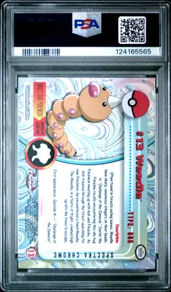 2000 TOPPS CHROME POKEMON T.V. SPECTRA #13 WEEDLE PSA 9 - Image 2