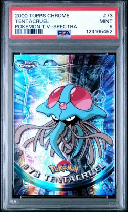 2000 TOPPS CHROME POKEMON T.V. SPECTRA #73 TENTACRUEL PSA 9 - Image 1