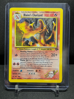 Blaine's Charizard 2/132 Holo Rare Pokemon 2000 Gym Challenge MP/LP - Image 1
