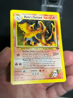 Blaine's Charizard 2/132 Holo Rare Pokemon 2000 Gym Challenge MP/LP - Image 4