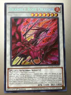 Yugioh Bramble Rose Dragon DOOD-EN039 1st Edition Secret Rare NM Presale - Image 1