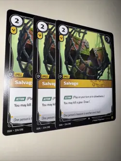 Riftbound TCG Salvage OGN 224/298 English NM X3 Playset Card Game CCG - Image 2