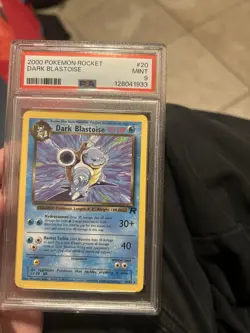 Pokemon TCG Dark Blastoise 20/82 Rare Non-Holo PSA 9 Mint Vintage Card 2000 - Image 1