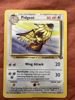 Pidgeot Non-Holo Rare 24/64 Jungle Set Pokemon Card MP Vintage FREE POSTAGE - Image 1