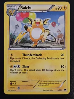 Raichu 40/99 Cosmos Holo Pokemon TCG Card Blister Exclusive BW Next Destinies - Image 1