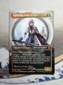MTG Lightning, Army of One - Borderless Artist Card - Final Fantasy - Image 1