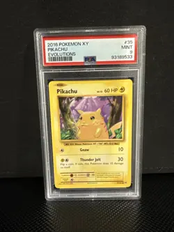 2016 Pokemon Pikachu Common 35/108 XY Evolutions English PSA 9 - Image 1