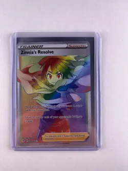 Pokemon Evolving Skies 225/203 Zinnia’s Resolve Rainbow Secret Rare Nm - Image 1
