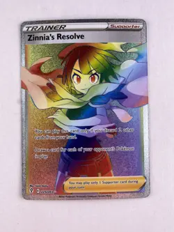 Pokemon Evolving Skies 225/203 Zinnia’s Resolve Rainbow Secret Rare Nm - Image 3