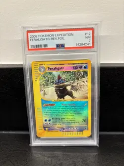 Feraligatr 12/165 Reverse Holo 2002 Pokemon Expedition PSA 7 - Image 1