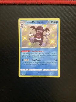 Pokemon TCG Shining Fates Galarian Mr. Rime Shiny Holo Rare SV021/SV122 NM - Image 1