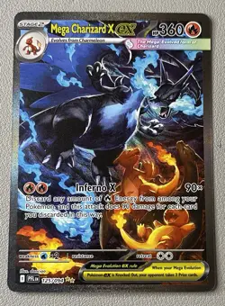 Mega Charizard X EX SIR English 125/094 Phantasmal Flames TCG Mint Card - Image 1
