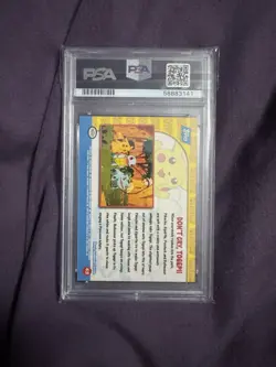 PSA 8 Don't Cry, Togepi! Rainbow Foil Topps 1999 Pokemon Card #43 (Blue Logo) - Image 2