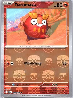 Darumaka Master Ball 013/086 SV: Black Bolt - Pokemon Card - NM - Image 1
