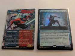 Spider-Man 2099, Miguel O'Hara Marvel's Spider-Man Foil + 2099 Borderless MTG - Image 1