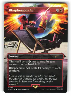 Blasphemous Act #1756 (Non-Foil) (NM) Secret Lair Marvel Deadpool SLD MTG - Image 1