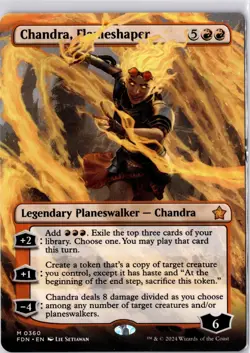 Chandra, Flameshaper (Borderless) Foundations Regular NM R 0360 - Image 1
