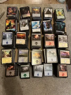 Large bundle of basic lands and tokens MTG - Image 1