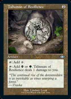 1x Talisman of Resilience - NM Retro Etched Foil - Modern Horizons 2 - Image 1