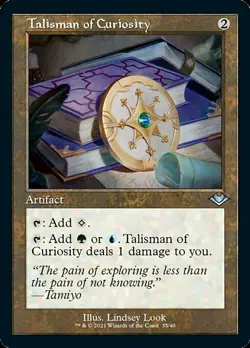 1x Talisman of Curiousity - NM Retro Foil - Modern Horizons 2 - Image 1