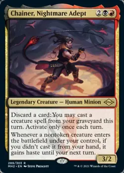 1x Chainer, Nightmare Adept - NM English MTG - Modern Horizons 2 - Image 1