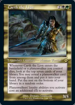 1x Carth the Lion - NM Retro Etched Foil - Modern Horizons 2 - Image 1