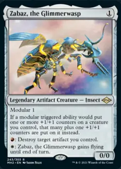 1x Zabaz, the Glimmer Wasp - NM English MTG - Modern Horizons 2 - Image 1