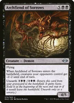 1x Archfiend of Sorrows - NM English MTG - Modern Horizons 2 - Image 1