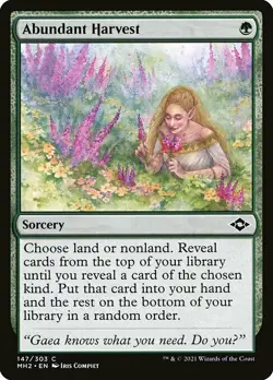 1x Abundant Harvest - NM MTG Foil - Modern Horizons 2 - Image 1
