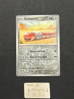 Pokemon Paradox Rift - Orthworm - 138/182 - Reverse Holo - M/NM - Image 1