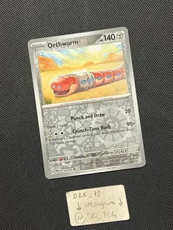 Pokemon Paradox Rift - Orthworm - 138/182 - Reverse Holo - M/NM - Image 3