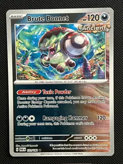 Pokemon Paradox Rift - Brute Bonnet - 123/182 - Ancient Reverse Holo - M/NM - Image 2