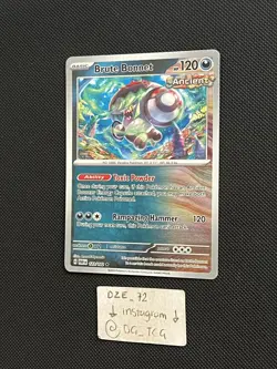 Pokemon Paradox Rift - Brute Bonnet - 123/182 - Ancient Reverse Holo - M/NM - Image 4
