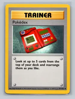 Pokemon TCG Pokedex SHADOWLESS - 87/102 WotC Base Set - LP - Image 1