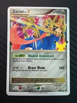 Pokemon TCG Zacian LVX SWSH135 SWSH Black Star Promos Holo LP/MP - Image 1