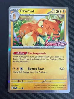 Pokemon TCG Pawmot SVP 006 Prerelease Scarlet & Violet Black Star Promo NM - Image 1
