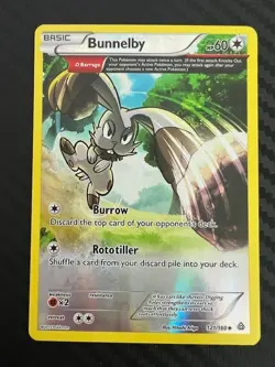 Pokemon TCG Bunnelby (Omega) 121/160 XY Primal Clash Reverse Holo VLP - Image 1