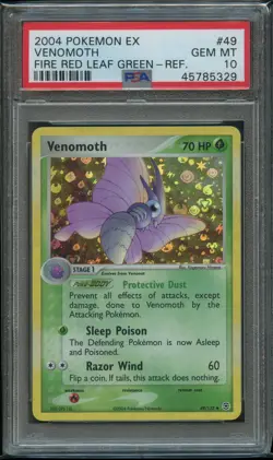 Pokemon Venomoth Reverse Holo PSA 10 Gem Mint 49/112 Fire Red Leaf Green - Image 1