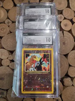 CGC 10 GEM Pokemon ENTEI Black Star Holo PROMO #34 Wizard of the Coast Foil - Image 5