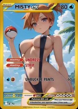 Misty - Anime - Waifu - Pokemon - Trainer - DIY - Full Art - Sticker - Image 1