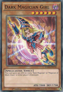 Dark Magician Girl - YGLD-ENC10 1st Ed Common NM - Yugioh - Image 1